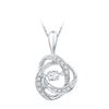 Image 1 : 0.15 CTW Diamond Solitaire Pendant 10KT White Gold - REF-19W4K