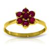 Image 1 : Genuine 0.66 ctw Ruby Ring Jewelry 14KT Yellow Gold - REF-31X4M