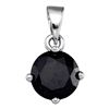 Image 1 : 2 CTW Black Color Diamond Solitaire Pendant 10KT White Gold - REF-34Y4X