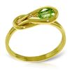 Image 1 : Genuine 0.65 ctw Peridot Ring Jewelry 14KT Yellow Gold - REF-47Z2N