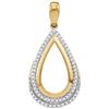 Image 1 : 0.15 CTW Diamond Teardrop Cutout Pendant 10KT Yellow Gold - REF-19X4Y