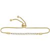 Image 1 : 0.50 CTWPave-set Diamond Single Row Bolo Bracelet 10KT Yellow Gold - REF-89X9Y