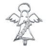 Image 1 : 0.05 CTW Diamond Praying Guardian Angel Pendant 10KT White Gold - REF-8F9N