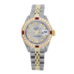 Rolex Pre-owned 26mm Womens Custom Grey Two Tone - REF-530W3Y