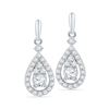 Image 1 : 0.50 CTWDiamond Solitaire Teardrop Dangle Earrings 10KT White Gold - REF-49W5K