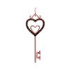 Image 1 : 0.10 CTW Red Color Diamond Key Love Pendant 10KT Rose Gold - REF-12H2M