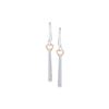 Image 1 : 0.10 CTW Diamond Heart Dangle Earrings 10KT Two-tone Gold - REF-20W9K