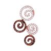 Image 1 : 0.65 CTW Red Color Diamond Swirl Circle Pendant 10KT Rose Gold - REF-30F2N