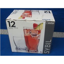Anchor 12 piece set glasses