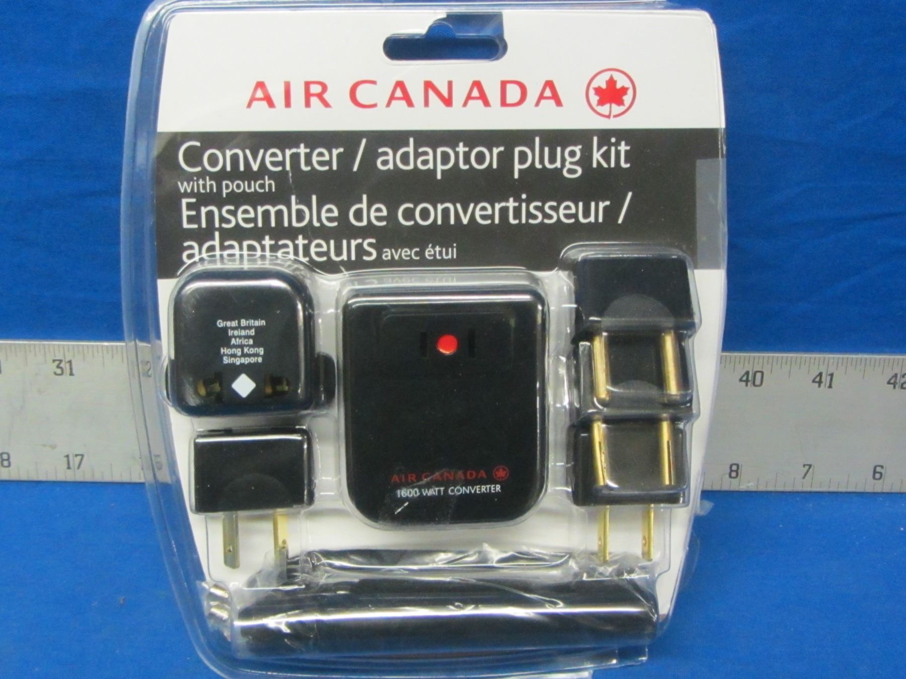 Air Canada converter/adaptor plug kit
