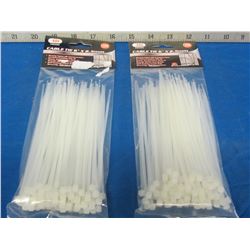 Cable ties/zip ties 2 packs of 100 each 6"