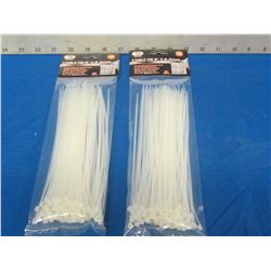 Cable ties/zip ties 2 packs of 100 each 8"