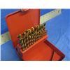 Image 1 : 25 piece brad point wood drill bits in metal storage case