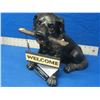 Image 1 : large 12" black lab welcome accent