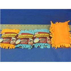 lot of 4 micro fibre sponges / 90,000 fibres absorb 8 times