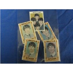 Complete set of 5 Beatles stamps