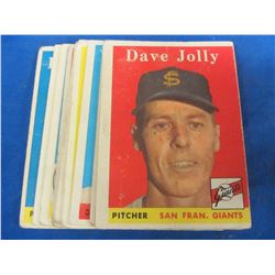 lot of 10 baseball cards  1958