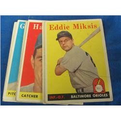 lot of 10 baseball cards 1958