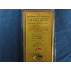 Titanic artifact / Authentic piece of coal from the wreckage with C.O.A.