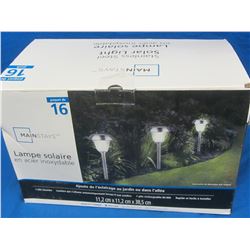 16 piece solar lights / stainless steel