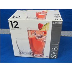 12 piece beverage set / 6 tall / 6 short