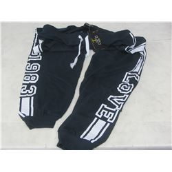 Women's Coco Limon sweat pants 1xl blue/white