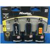 Image 1 : Master Locks set of 3 cut and weather resistant