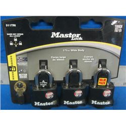 Master Locks set of 3 cut and weather resistant