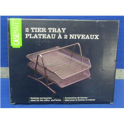 2 tier desk tray