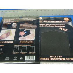 40 sheets wet sandpaper 9 x 11"