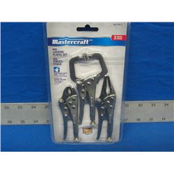 MasterCraft 3 piece mini locking plier set