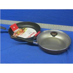 2 New Frying pans 12" & 10"