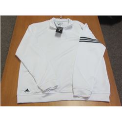 New Adidas white golf shirt size large