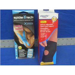 New Spider tech 6 pre-cut Kinesiology tape / 1 deluxe adjustable