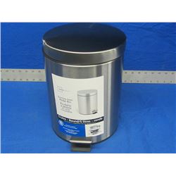 New Stainless steel pedel bin garbage can / 5 litre
