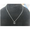 Image 1 : Sterling 925 chain with diamond heart pendant