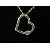 Image 2 : Sterling 925 chain with diamond heart pendant