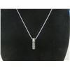 Image 1 : 22" stainless chain with cubic stone in cross