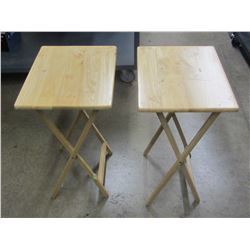2 Wood TV Tables