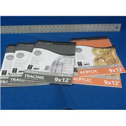 New Daler / Rowney / 3 tracing 40lb paper & 2 115lb acrylic paper