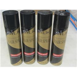 Lot of 4 Silk Proffessional Hair Spray