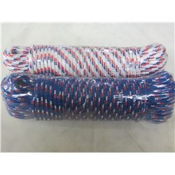 2 New Diamond Braid rope 100ft x 1/4" each