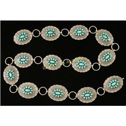 Sterling & Turquoise Concho Belt