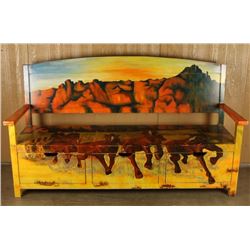 Western Painted Bench
