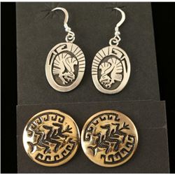 Two Pairs Native American Earrings