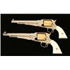 Image 2 : Cased Engraved Set of 1858 Remington Armies