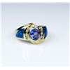Image 3 : Vivid Tanzanite & Black Opal Ring
