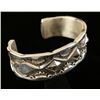 Image 2 : Big Boy Hammered Silver Mens Cuff