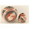 Image 1 : Lot of 2 Incised Carved Pots