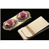 Image 2 : Lot of 2 Inlaid Sterling Silver Money Clips
